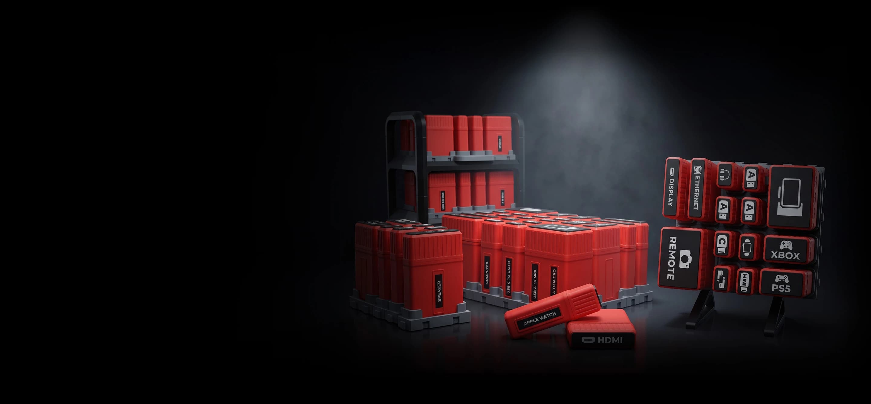 Cablecap storage boxes on display